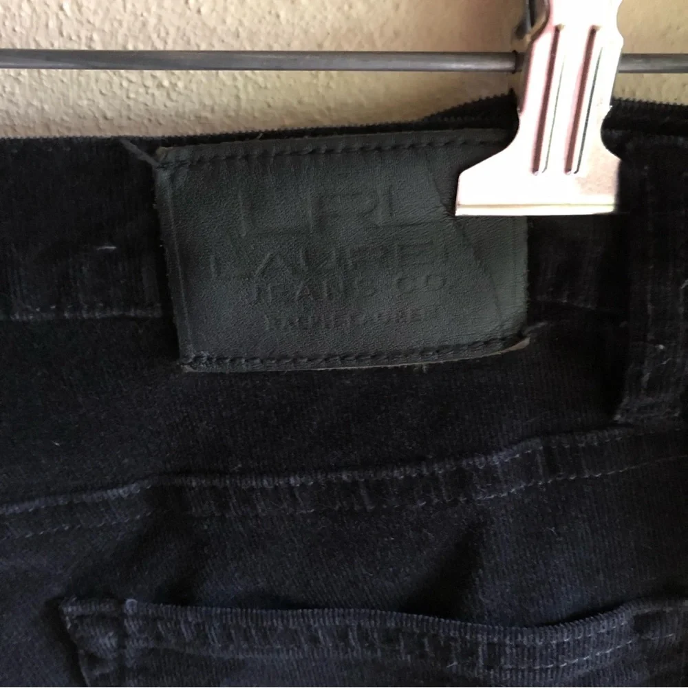 Lauren Ralph Lauren Fine Wale Corduroy Pants. Classic Straight. Black. Size 10 - Picture 8 of 12